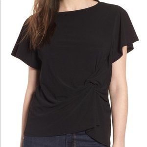 Leith Short Sleeve Black Top